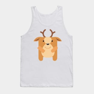 Cartoon Cool Deer Art Prints Tank Top